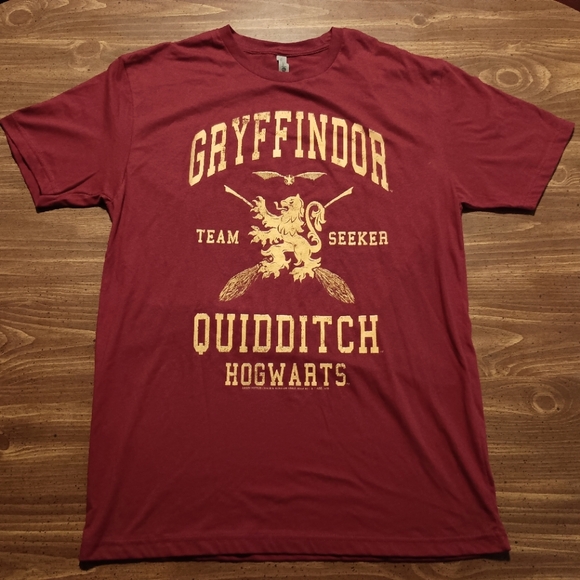 QUIDDITCH SEEKER T-SHIRT - Large - Harry Potter Gryffindor Hogwarts Team Varsity - Picture 1 of 6
